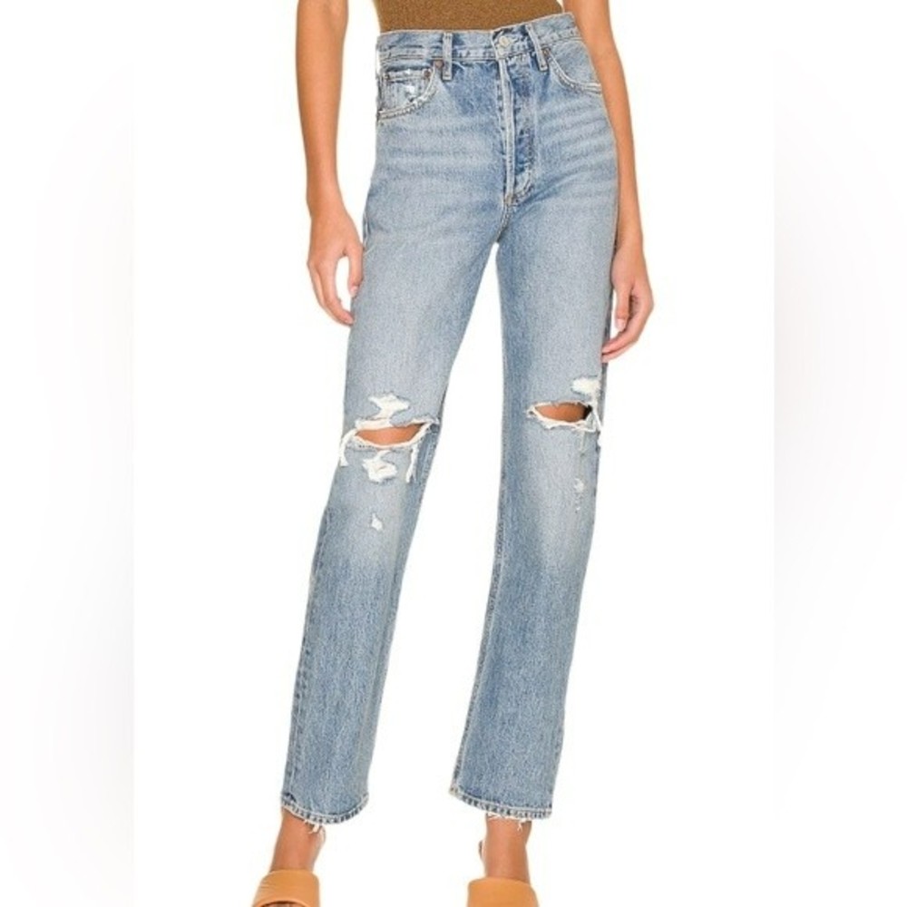 AGOLDE 90’S PINCH WAIST STRAIGHT LEG JEANS IN RULE SIZE 26 - Picture 3 of 10